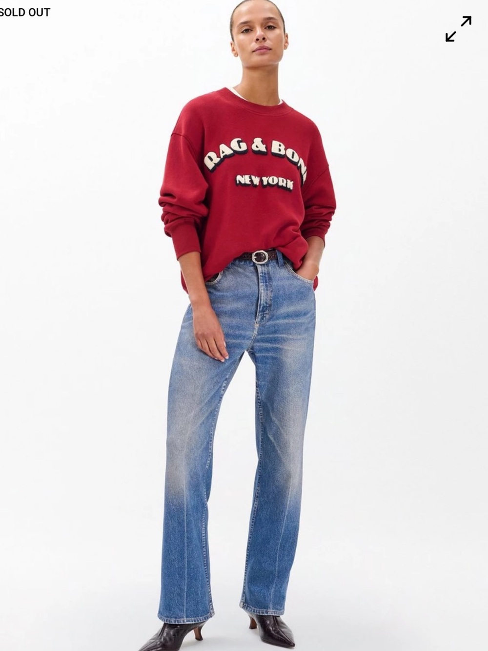 Rag & Bone Sweatpant Jeans Miramar Shea Relaxed Straight in Ryder Blue